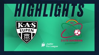 KAS Eupen – SV Zulte Waregem hoogtepunten [upl. by Cirded465]