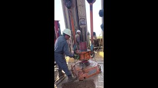 Running Casing job rig ad drilling oil tripping [upl. by Lah]