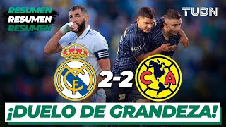 Resumen y goles  Real Madrid 22 América  Amistoso Internacional  TUDN [upl. by Airdua130]