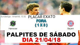 Palpites de futebol do dia 21042018 PLACAR EXATO  BILHETESBet365 SportingBet [upl. by Paterson]