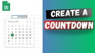 How to create a day COUNTDOWN in Google Sheets [upl. by Karilla]