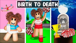 BIRTH To DEATH Of A CHEERLEADER In Roblox Brookhaven [upl. by Krucik]