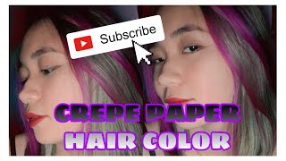 DIY hair color using crepe paper [upl. by Aeila306]