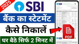 SBI Bank Statement Kaise Nikale 2025  SBI Bank Statement Download in PDF  SBI Bank Statement 2025 [upl. by Skurnik]