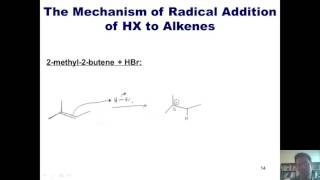 Chapter 12 – Radical Chemistry Part 3 of 6 Adding HBr to alkenes [upl. by Godden]