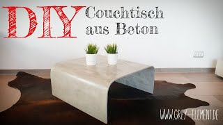 Couchtisch  Tisch aus Beton selber machen  Betonmöbel  concrete table  DIY [upl. by Suivatco]