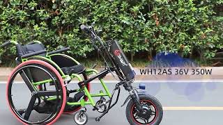 In Wheel Motor 36v 350w Electric Wheelchair Attachment Electric Wheelchair Handcycle WH12AS350W [upl. by Melly]