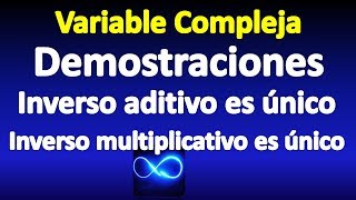 06 Demostración de que el inverso aditivo y multiplicativo son únicos [upl. by Hedaza]