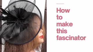 DIY HAT WIRE CRINOLINE FASCINATOR  HOW TO MAKE CRINOLINE FASCINATOR [upl. by Yrtnahc]