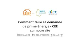 Comment faire sa demande de prime énergie  Certificats dÉconomie dÉnergie [upl. by Reyem]