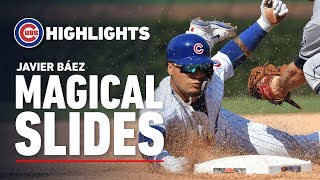 Cubs Infielder Javy Báezs Magical Slides [upl. by Kenay970]