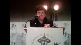 Emerald City Comicon 2013Quinton Flynn talks about Janice Kawaye amp his geeky moment on MLAATR [upl. by Dyun]