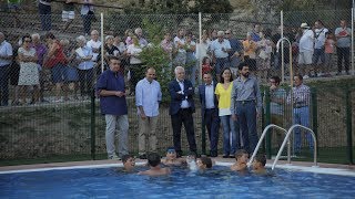 Visita nuevas piscinas municipales de Ventrosa [upl. by Eetnuahs679]