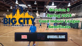 BCVB Spring 2024 Division 5 CoEd League Semifinals DNR vs Spotiball Black 7124 [upl. by Lock]