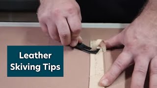 Tips for Skiving Leather [upl. by Tipton]