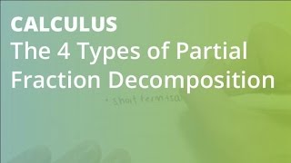 The 4 Types Of Partial Fraction Decomposition [upl. by Divadnhoj90]