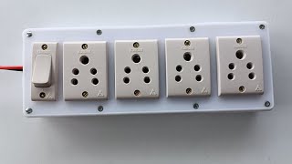 4 socket 1 switch connection  How To Make An Electric Extension Board in Hindi [upl. by Dust]