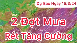 Dự báo Thời tiết ngày 15 tháng 3 năm 2024  Rét tăng cường  Mưa âm kéo dài [upl. by Emirak]