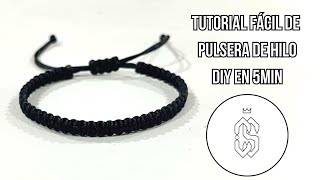 Tutorial completo de PULSERA DE HILO SIMPLE [upl. by Zanlog]