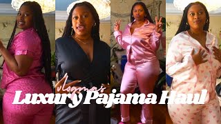 Vlogmas Luxury satin pajama tryon haul ft SHEIN [upl. by Elvah875]