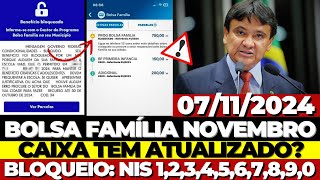 BOLSA FAMÍLIA BLOQUEADOCANCELADO no APP CAIXA TEM NÃO ABRE  NOVA MENSAGEM – QUEM RECEBE NOVEMBRO [upl. by Caraviello]