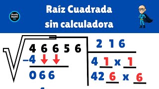 Raíz Cuadrada  Cómo Sacarla con 5 cifras  Sin Calculadora [upl. by Attikram]