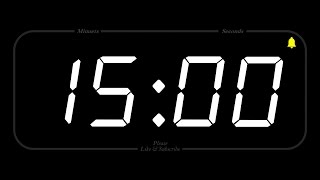 15 MINUET  TIMER amp ALARM  Full HD  COUNTDOWN [upl. by Etnovaj479]