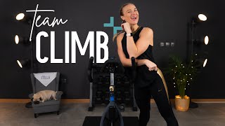 FUN EFFECTIVE and INTENSE 45 minute Cycling Class  TEAM CLIMB Bike Workout [upl. by Willms]