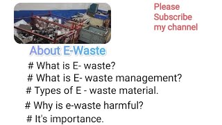 what is e waste E waste management about ewaste in hindi [upl. by Adieno297]