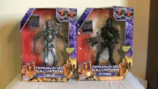 Terminator Salvation Endoskeleton Playmates 10 Inch Figures Review in HD [upl. by Anerbas558]