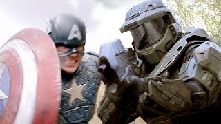 CAPTAIN AMERICA vs MASTER CHIEF  Super Power Beat Down Episode 11 [upl. by Bonucci]