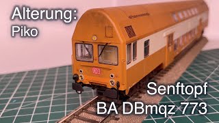 How To H0 Senftopf oder auch DBmqz 773 Steuerwagen von Piko patinieren [upl. by Alleras762]