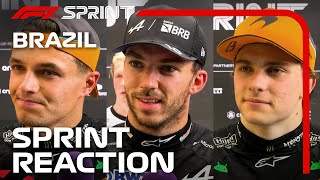 Drivers React After Sprint  2024 Sao Paulo Grand Prix [upl. by Valerle102]