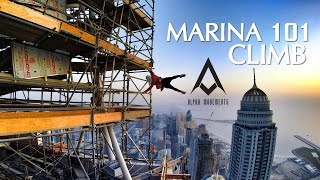 Parkour in Dubai  Tallest Residential Tower Climb 4325m  WORLDS HIGHEST HUMAN FLAG [upl. by Name424]