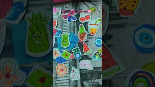 🩷Cute paper sticker making 🩷shotsfeed viralshort craft [upl. by Orth]