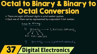 Octal to Binary amp Binary to Octal Conversion [upl. by Tekla]