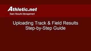 How To Upload Track and Field Results to Athleticnet [upl. by Nylia]