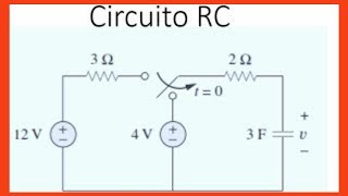 ▶️CIRCUITO RC  RESPUESTA TOTAL RESPUESTA NATURAL Y FORZADA  EJEMPLO 3 [upl. by Esiuqcaj695]