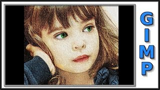 Gimp From Photo to Soft Color Pencil Drawing [upl. by Akimas]