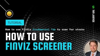 FinViz Tutorial How to use FinViz Fundamental Tab to scan for stocks [upl. by Akihsat]