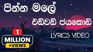 Pinna Male  Edward Jayakody  Lyrics Video [upl. by Ylremik]