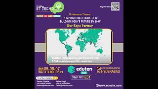 Were thrilled to announce our partnership with Eduten for the 5th Edition of ET TECH X 2024 [upl. by Rambort]