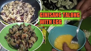 SIMPLE BUT TASTY GINISANG TALONG WITH EGG  HOW TO COOK GINISA OR ADOBONG TALONG  BY LATSMIA [upl. by Cohdwell]