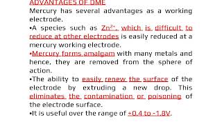 POLAROGRAPHYDropping Mercury Electrode DME [upl. by Anaidni]