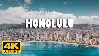 Honolulu Hawaii USA 🇺🇸  4K Drone Footage [upl. by Adnov]