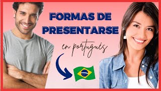 COMO PRESENTARSE EN PORTUGUÉS [upl. by Haydon]