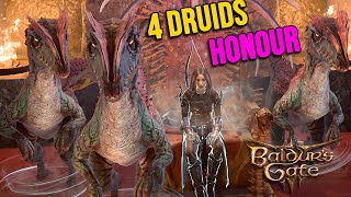 4 Druids VS Honour Mode Dinosaurs on Terazul Edition ACT 3 Finale  BG3 [upl. by Aradnahc]