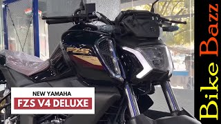 Yamaha FZS V4  Deluxe Bs7 ABS  Full Review in Bangla [upl. by Tremann]