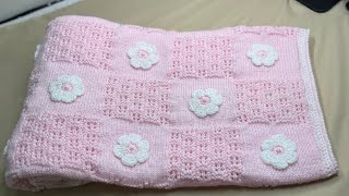 Hand Knitted blanket for babies [upl. by Rosco]