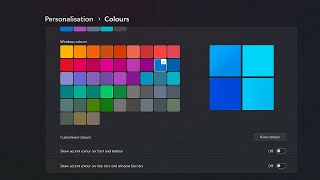 How To Change Color Accent Taskbar Start Borders in Windows 11 [upl. by Lohman]